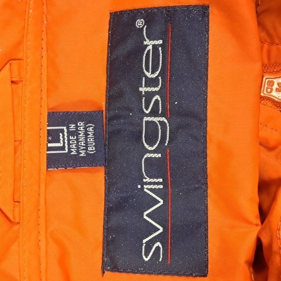 Tide Racing colorblock embroidered orange & blue half zip pullover windbreaker - Picture 5 of 5